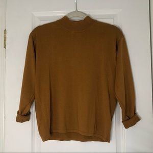 Tan mock-neck sweater